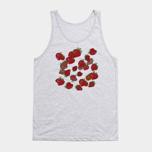 Cute Strawberry Pattern Tank Top by Window House